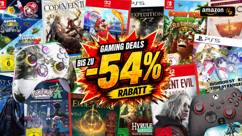 Gaming-Deals bei Amazon: Bis zu 54 % Rabatt auf Spiele für PS5, Switch 2, Xbox und PC (Update)