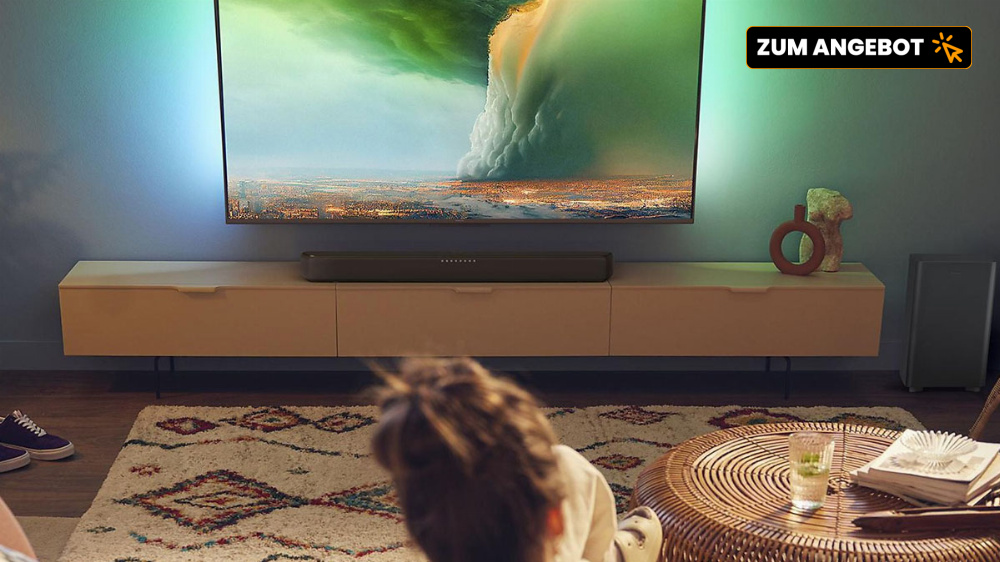 Philips-Soundbar mit Subwoofer nur 81€ (-59%): Bestpreis bei MediaMarkt - auch Bose, Samsung & Sony stark rabattiert