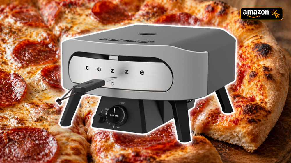 Historisch günstig: Cozze Pizzaofen mit Pizzastein, bis 34 cm und 550 °C bei Amazon
