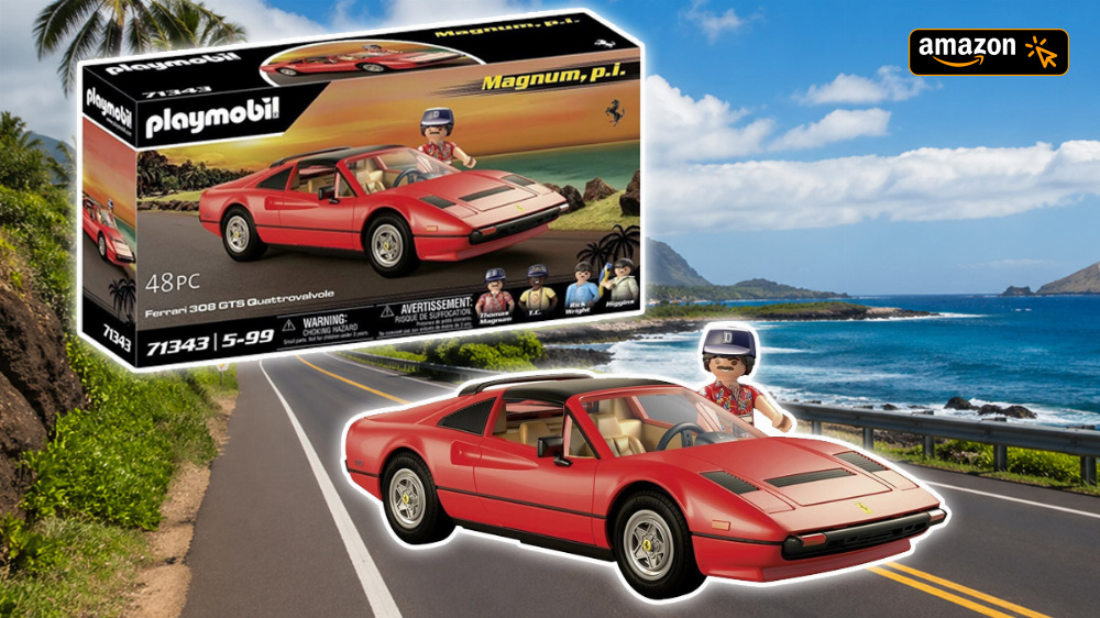 Zum Aktionspreis bei Amazon: Magnum, p.i. Ferrari 308 GTS von Playmobil nirgends günstiger