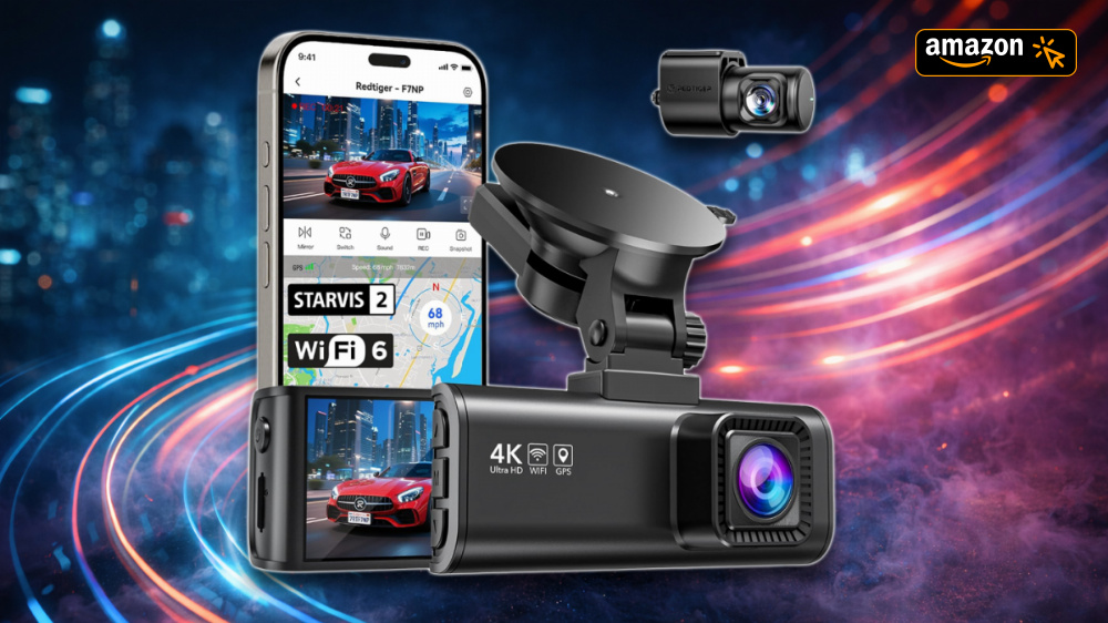 4K-Dashcam zum Spottpreis: Amazon zieht 37 % bei der Redtiger F7NP Topseller-Autokamera ab