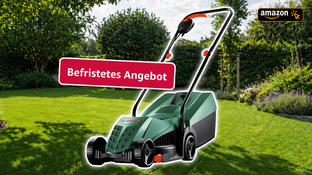 Bosch-Rasenmäher unter 68 Euro gedrückt: Amazon-Angebot gilt nur für kurze Zeit