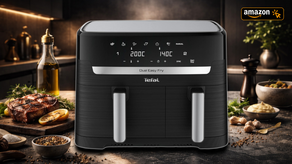 Amazon zündet den Preishammer: Tefal Dual Easy Fry mit 48 % Rabatt deutlich unter Ninja