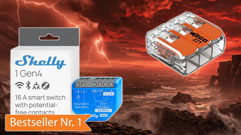Elektriker vor: Smarter Shelly 1 Gen 4 erobert Amazon-Charts - Wago Klemmen im Preisfall