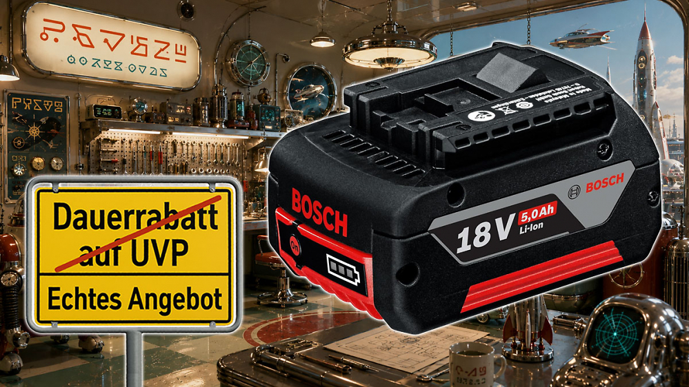 In 52 Shops teurer: Bosch Pro 18V-Akku 5 Ah bei Amazon günstig wie Monate nicht