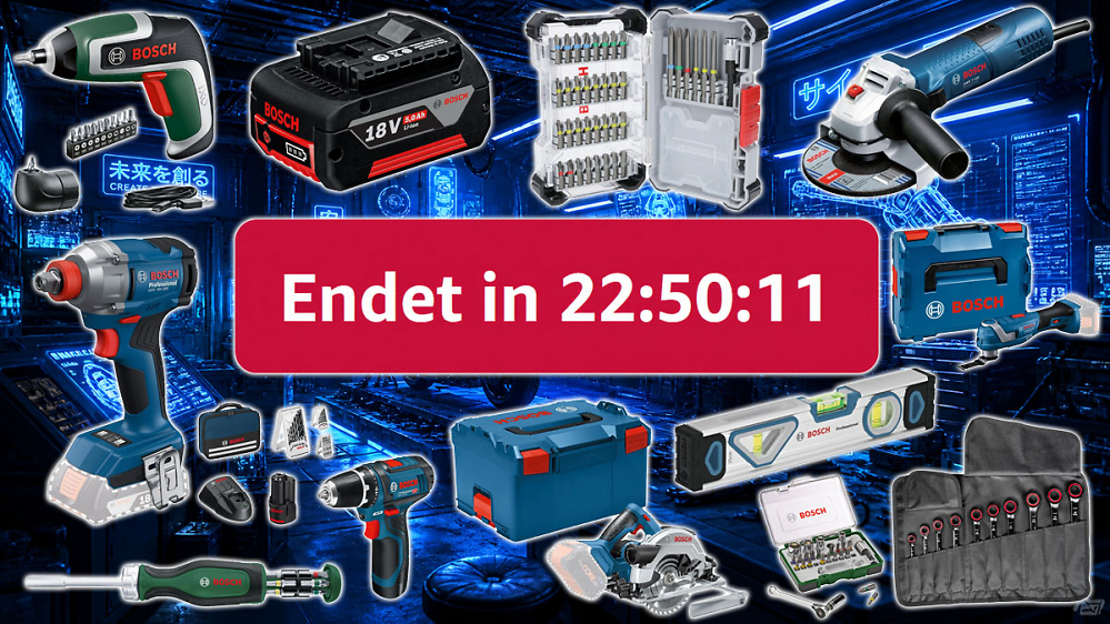 Gilt nur heute bei Amazon: Bosch (Pro) ab 13 € - Platz 1 Akkuschrauber, Kreissäge, Handwerkzeuge und mehr