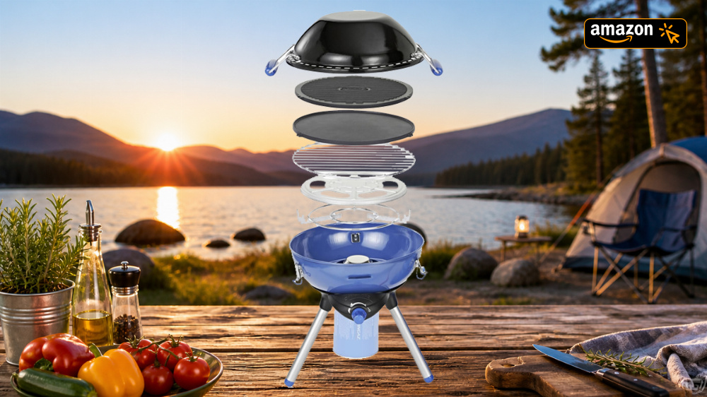 Platzsparender Camping-Grill mit 5 Funktionen: Bei Amazon zum aktuellen Bestpreis