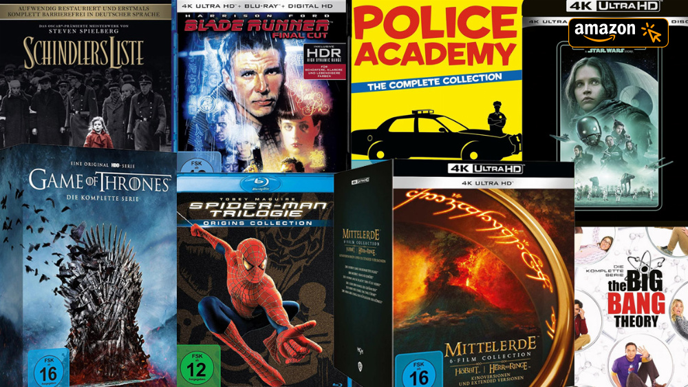 Blockbuster Days: Amazon reduziert von DVD bis 4K Blu-ray - viele Box-Sets günstiger
