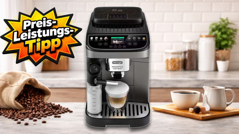 13 Getränke, Milchsystem und Topseller: Amazon senkt DeLonghi Magnifica Evo Next auf 479 € befristet