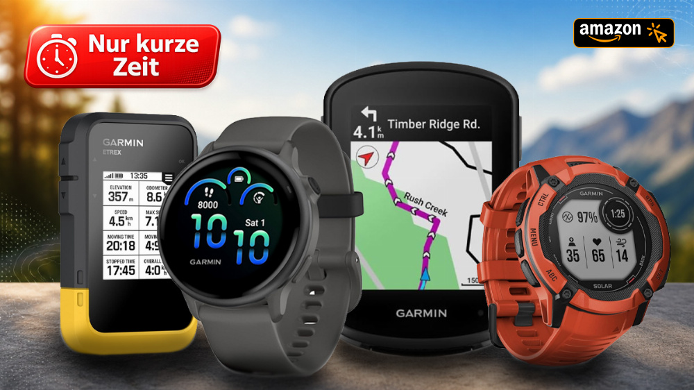 Garmin bei Amazon so günstig wie selten: Smartwatches, Fahrradcomputer und Navi stark reduziert (Update)