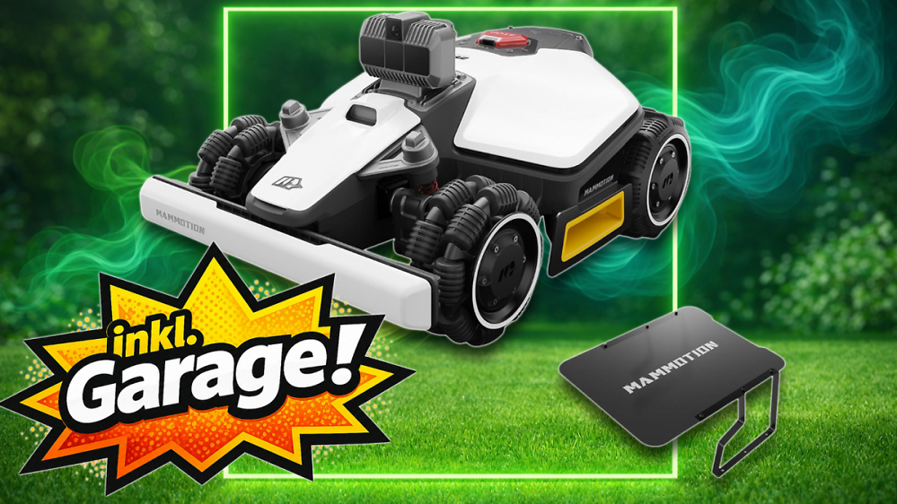 Über 1.000 Mal bestellt: Amazon verbilligt Mammotion-Mähroboter ohne Kabel mit 3D-LiDAR und Garage