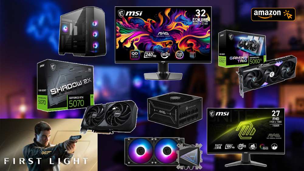 MSI-Bestpreise bei Amazon: RTX 5070 inkl. 007 First Light nur 569€ - Gaming-Monitore ab 99€