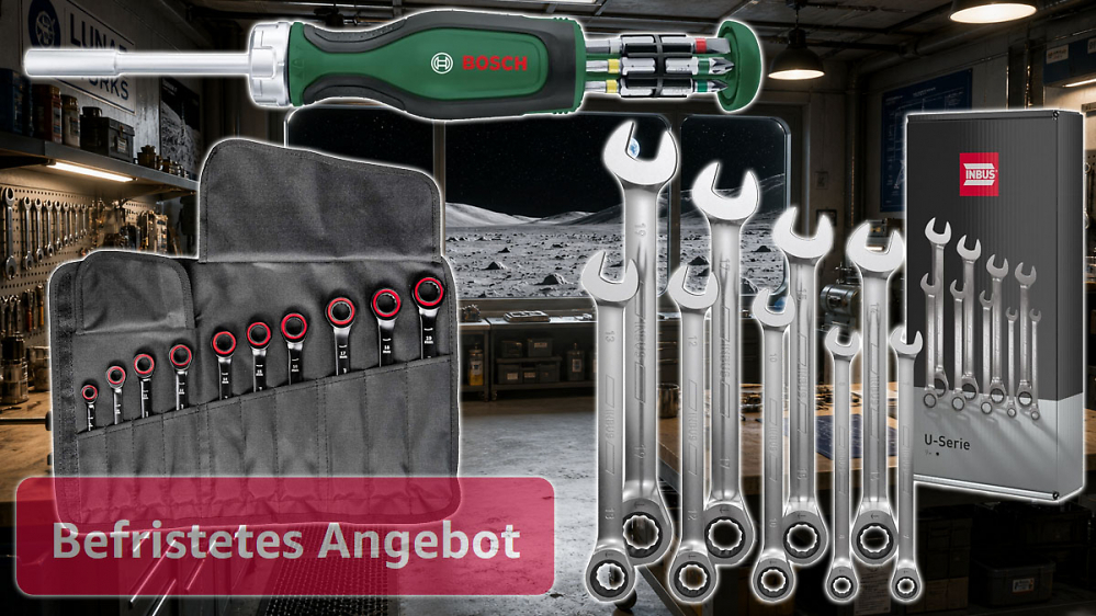 Befristet: Inbus Ratschenschlüssel mit 10 Jahren Garantie bei Amazon nie billiger - Bosch Pro unter Schnitt