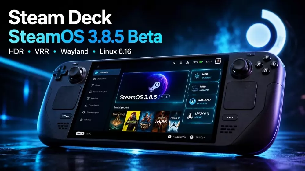 SteamOS 3.8.5 Beta: XXL-Update mit HDR, VRR und Linux 6.16