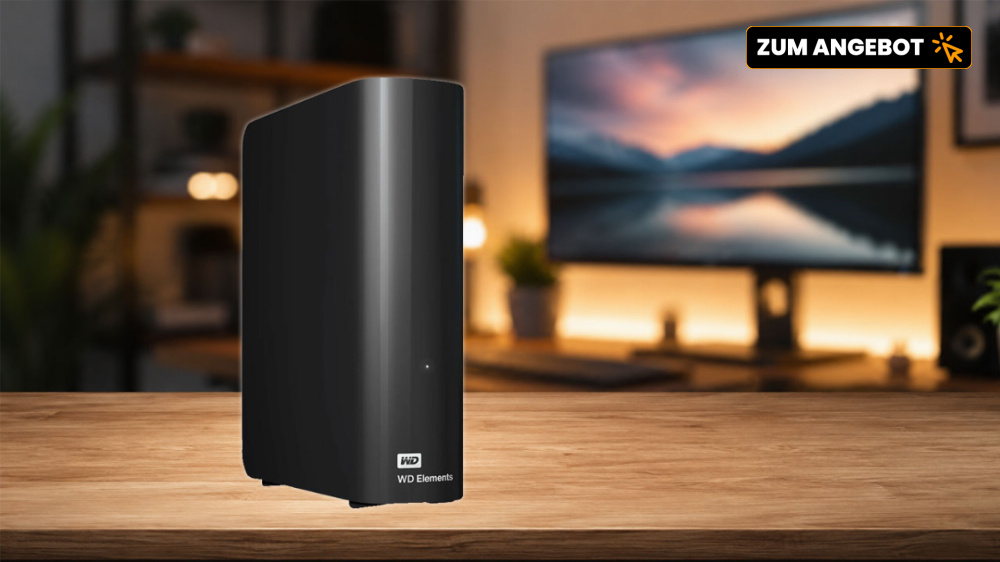 Nur 0,018 Euro/GiByte | WD Elements Festplatte mit 22 TB zum Bestpreis bei MediaMarkt