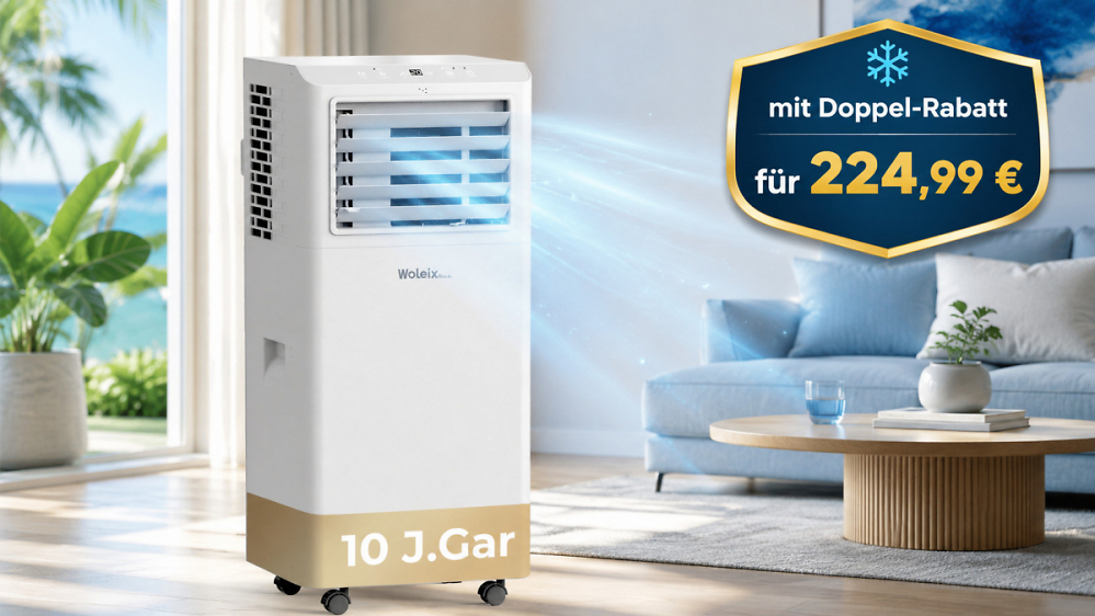Doppel-Rabatt vor Saisonstart: Amazon senkt meistgekaufte Klimaanlage auf 224,99 € im befristeten Deal