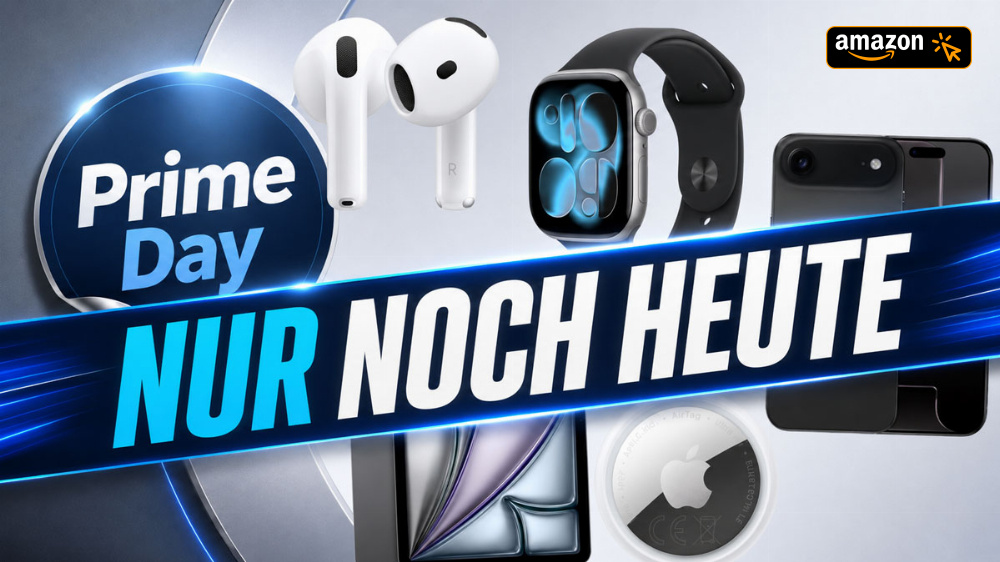 Nur noch heute: Starke Apple-Deals beim Prime Day mit Rabatten bis zu 674€ (pro Gerät) - iPhone, Apple Watch, AirPods & mehr