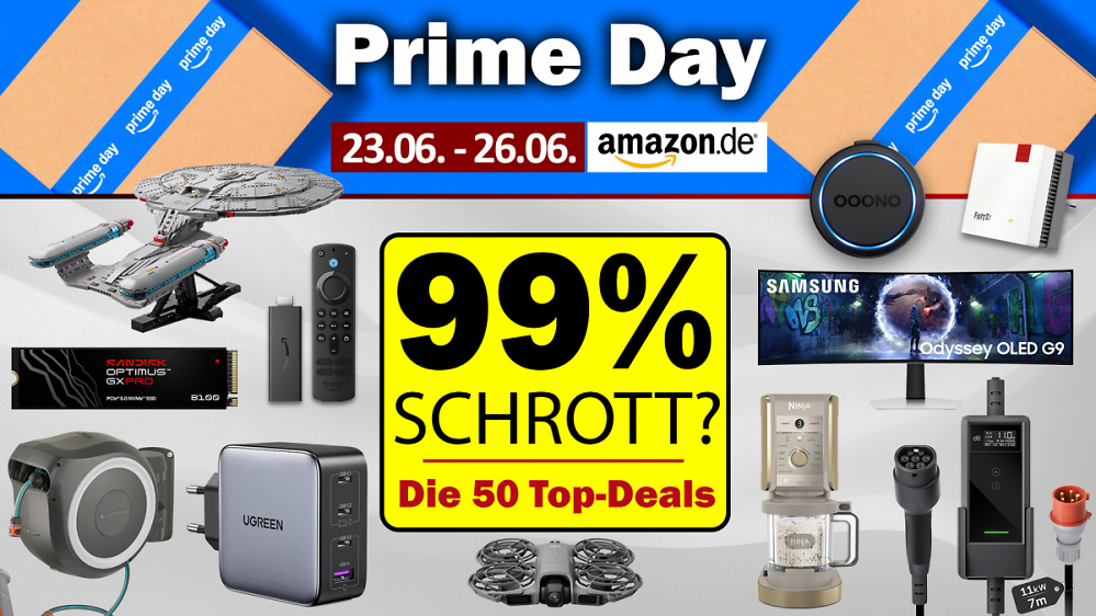 Amazon Prime Day 2026: 99% Schrott - 50 Top-Angebote, die man am Prime Day nicht verpassen sollte (Update)