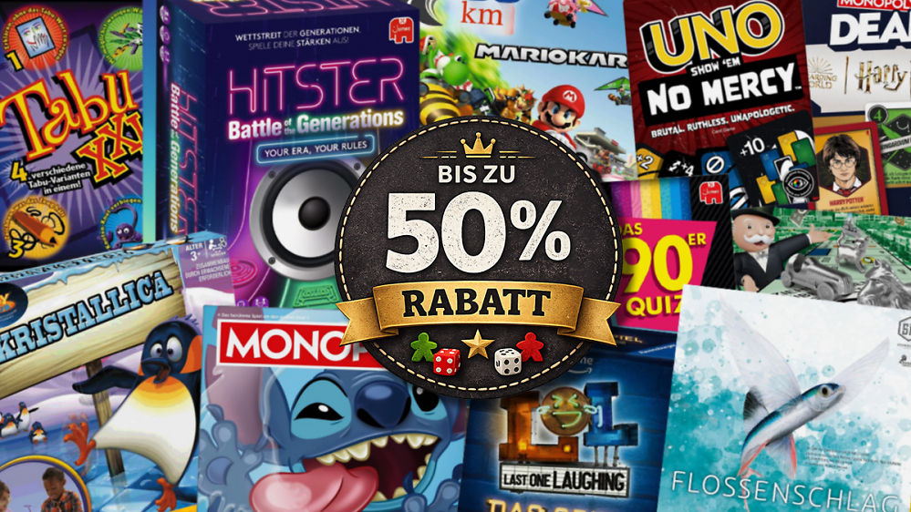 Bis zu 50 % Rabatt auf Brett- & Kartenspiele im Prime-Day-Deal: Hitster, Uno, Mario Kart & mehr