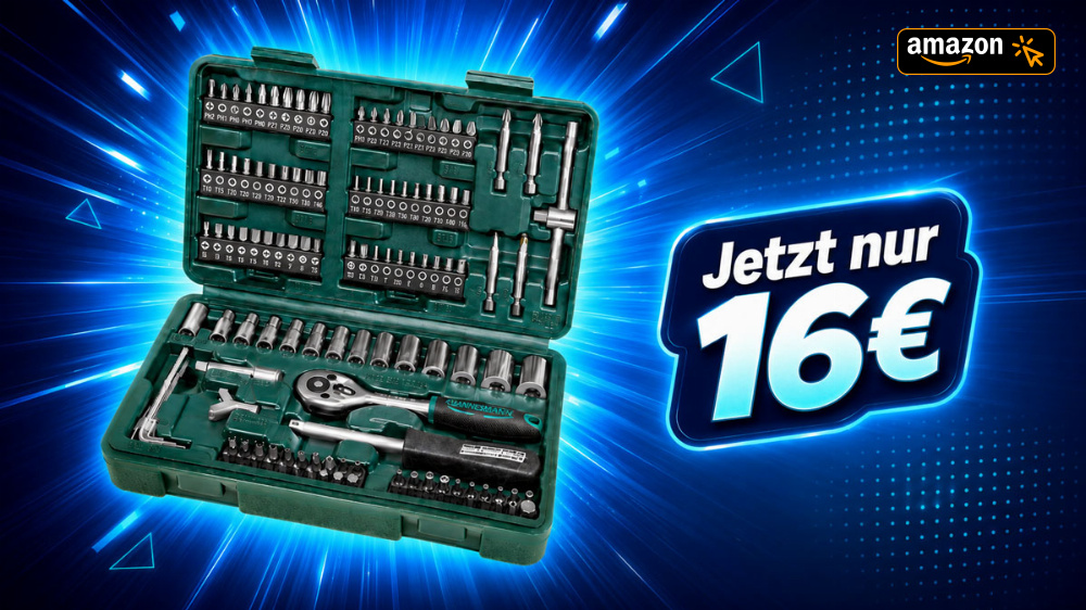 Bestpreis bei Amazon: 130-teiliges Set im Werkzeugkoffer nur 16€ - so bekommen es Prime-Mitglieder sogar gratis