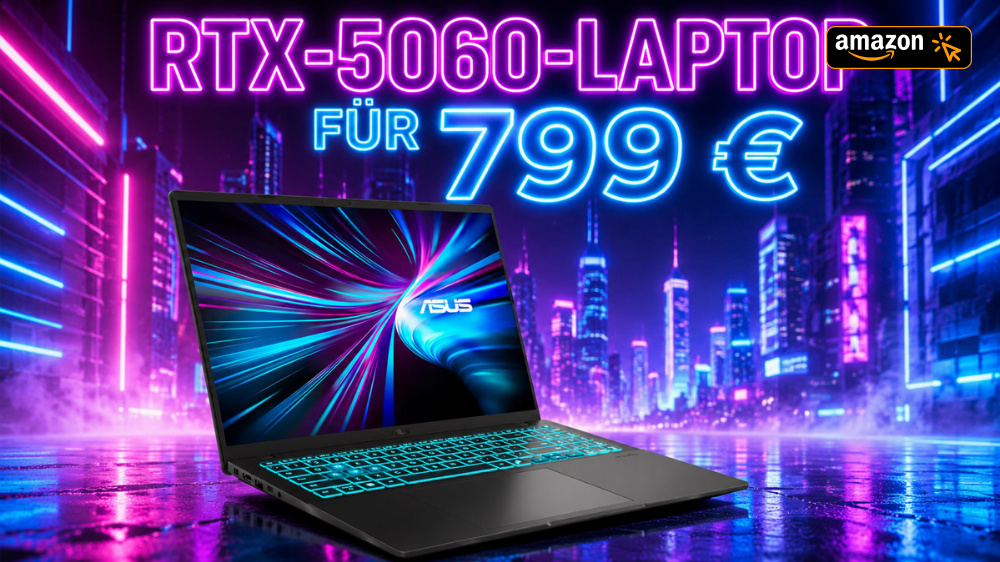 Unglaublich gutes Prime-Day-Angebot: Asus-Laptop mit RTX 5060 geht für 799 Euro weg