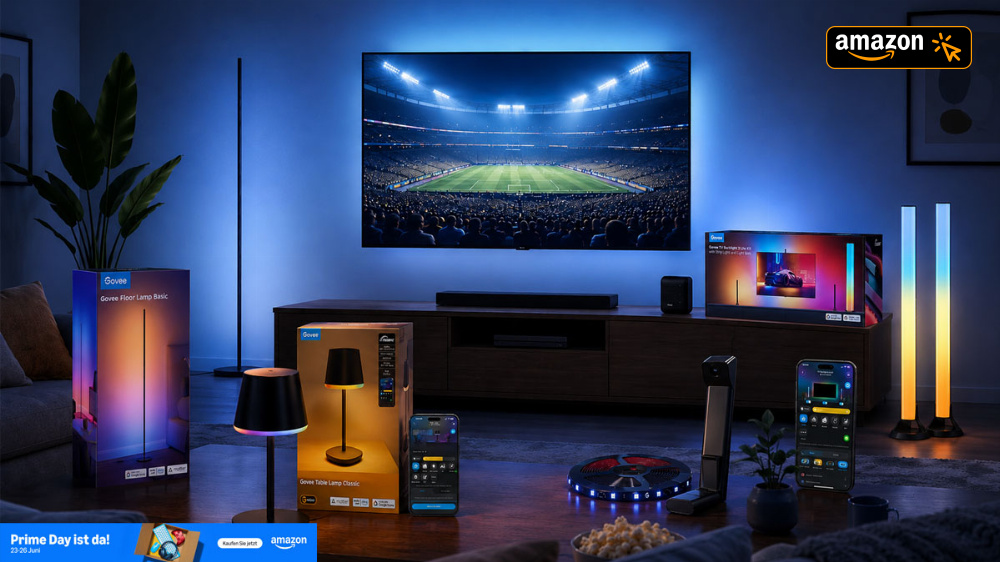 Govee im Prime-Day-Angebot zu Jahresbestpreisen: Bestseller-Stehlampe, Ambilight-Alternative & mehr