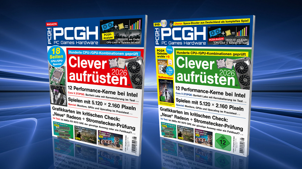 Aufrüsten 2026: Welche CPU passt zu welcher GPU? Das und mehr in PCGH 08/2026