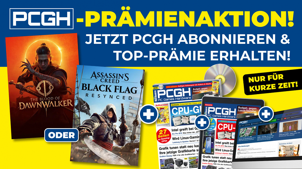 Zeitlich begrenzt: Jetzt PCGH mit DVD im Abo bestellen und Assassin's Creed Black Flag Resynced sichern!