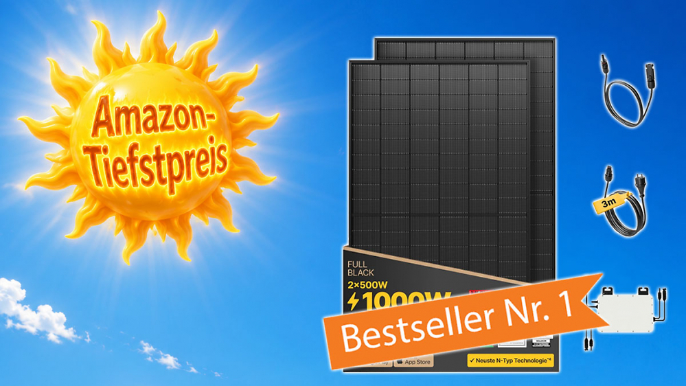 Amazons Nr. 1 mit Gratisversand: Bifaziales Balkonkraftwerk fällt kurze Zeit unter 250 €