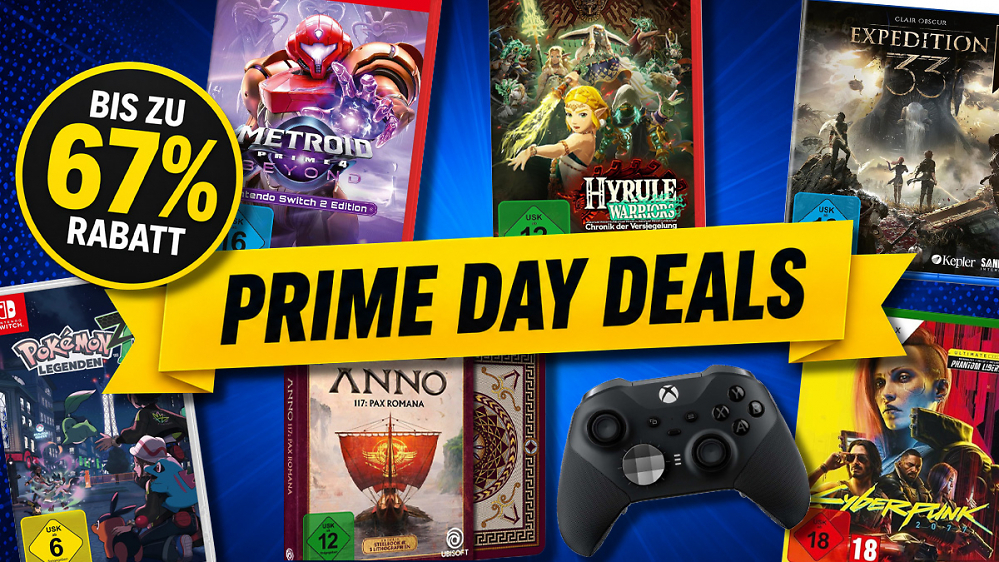 Prime Day gestartet: Die besten Gaming-Deals für Switch 2, PS5, Xbox und PC