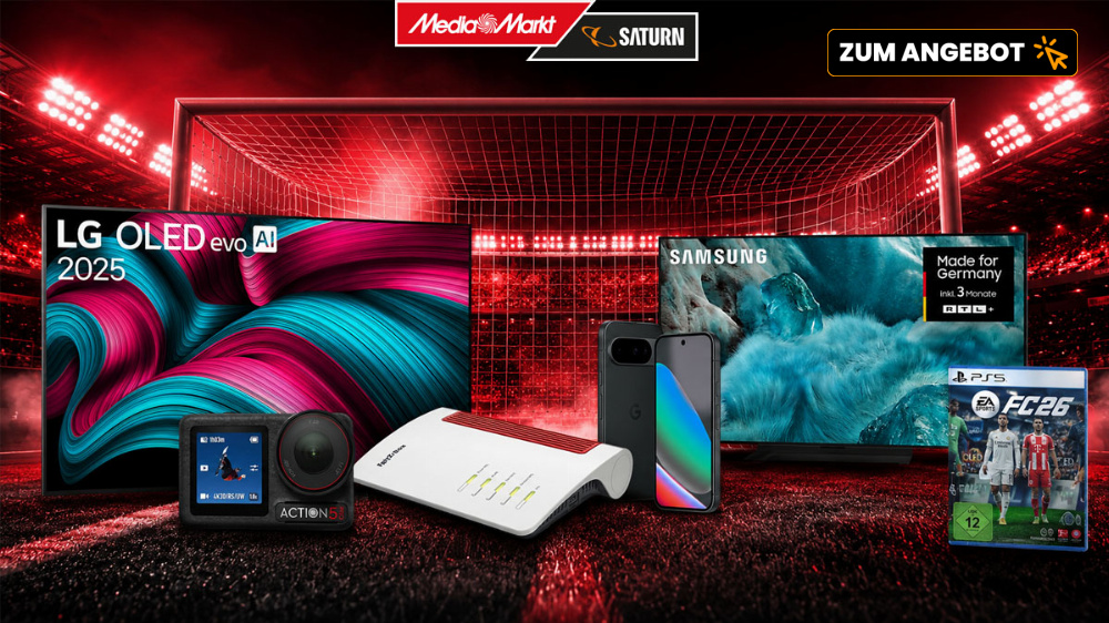 Zu WM-Spielen gibt's Deals bei MediaMarkt - Was ist bereits verfügbar? Google Pixel 10, LG OLED C5, Fritzbox 7690 und mehr