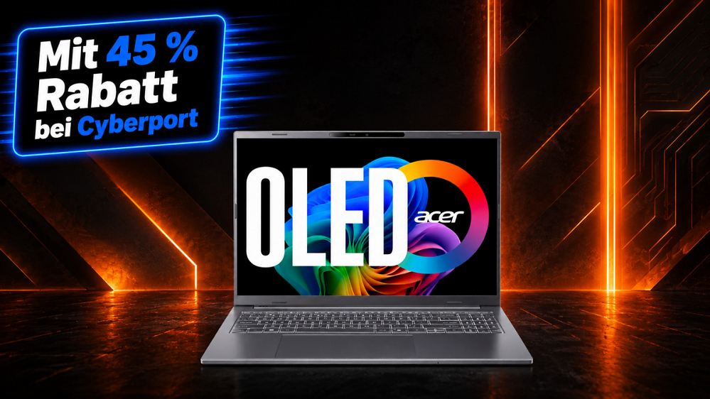 32 GB RAM, OLED und Ryzen AI: Cyberport spendiert 45 % Rabatt auf Acer-Notebook