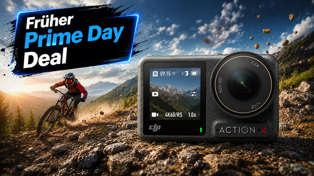 DJI Osmo Action 4 zum Bestpreis: Amazon schiebt 4K-Action-Cam mit 120fps und starkem Akku raus