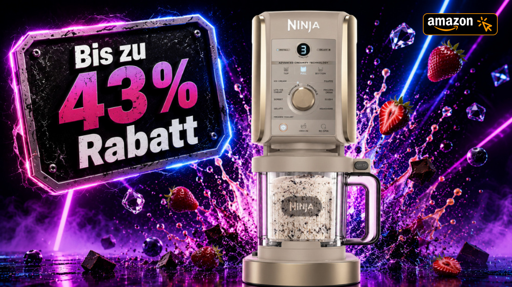 Ninja-Eismaschinen bis zu 43 % billiger: Creami Deluxe, Slushi, und Softeis-Maschine im Prime Day Sale