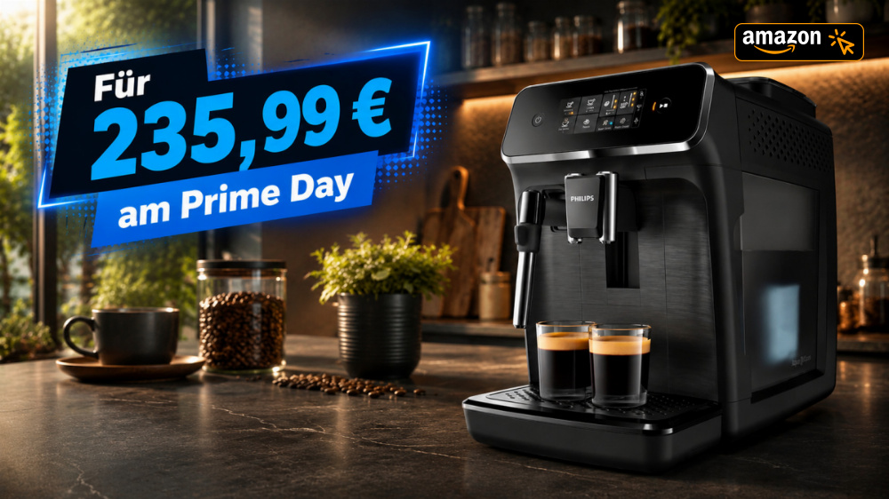 Philips Series 2200 am Prime Day: Amazon reduziert Topseller-Kaffeevollautomat auf 235,99 € Spitzenpreis