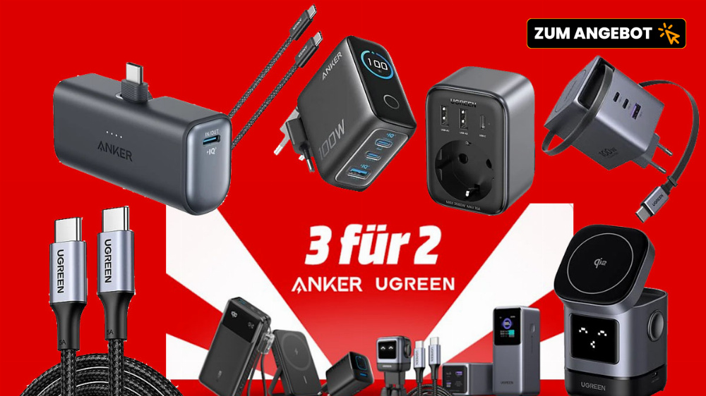 3 für 2 bei Anker & Ugreen: USB-Ladegerät oder Powerbank "gratis" - dies gilt es zu beachten
