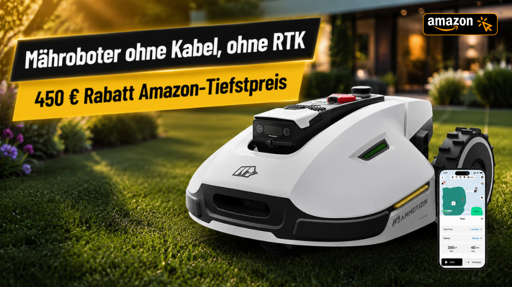 Amazon streicht 450 €: Mammotion-Mähroboter für große Gärten fällt auf Hammerpreis