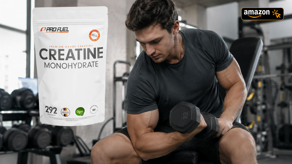 Bis Sonntag im Amazon-Sonderangebot: Creatin-Monohydrat-Pulver aus Deutschland - 100% vegan