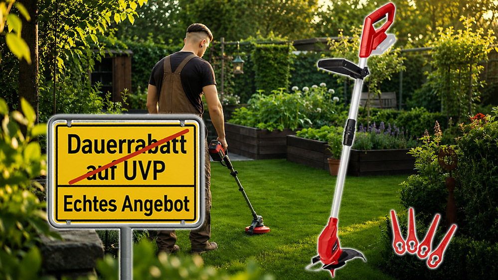 Einhell billiger als am Prime Day: Viel gekaufter Akku-Rasentrimmer fällt auf 30 Euro