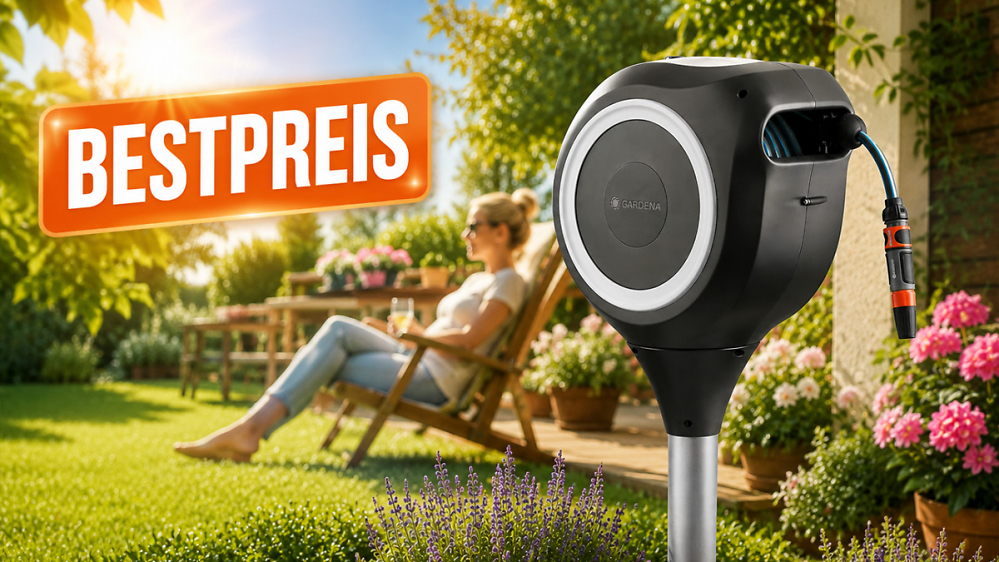 Sonne satt statt Schlauchsalat: Gardena Schlauchbox RollUp M jetzt zum Bestpreis bei Amazon