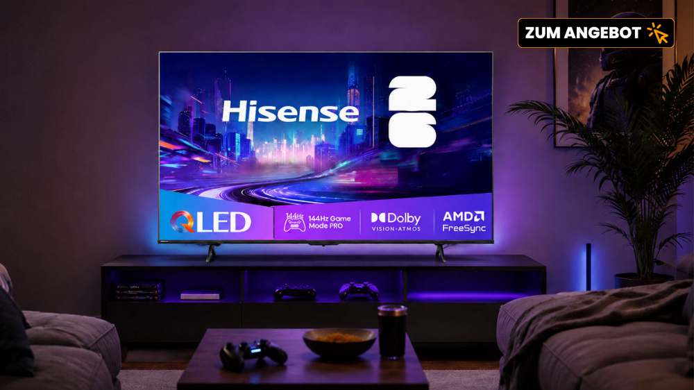144-Hz-TV von Hisense mit 55 Zoll für nur 349 Euro - Amazon von Alternate geschlagen