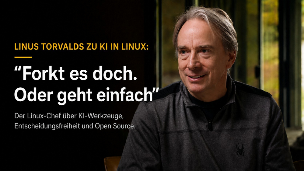 Linus Torvalds zu KI in Linux: "Forkt es doch. Oder geht einfach"