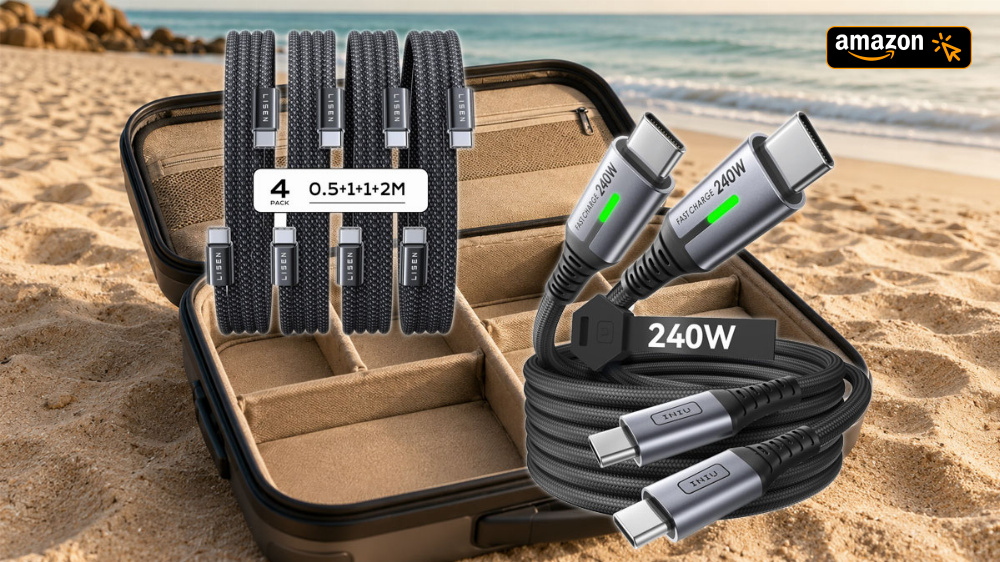 Vier USB-C-Kabel für 1,57 Euro Stückpreis: Amazon startet günstige Lade-Deals zur Urlaubszeit