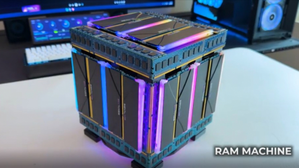 Reddit-Fund: Gaming-PC versteckt seine Hardware hinter 36 RAM-Riegeln