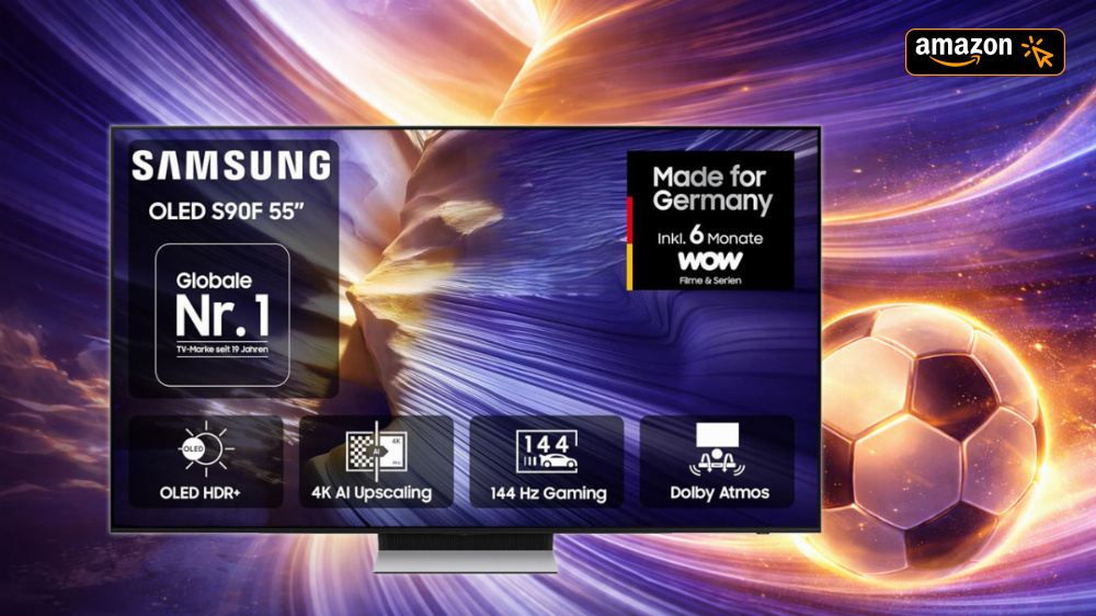 Nicht nur bei Amazon nie günstiger: Samsung-OLED-TV S90F mit 144 Hz im Preisrutsch