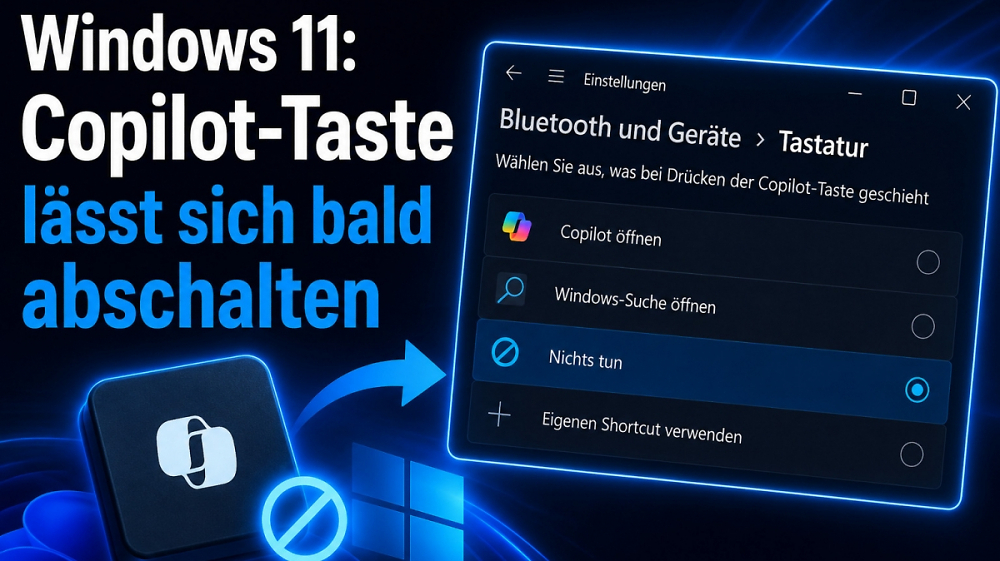 Windows 11: Microsoft lässt die Copilot-Taste künftig einfach nichts tun