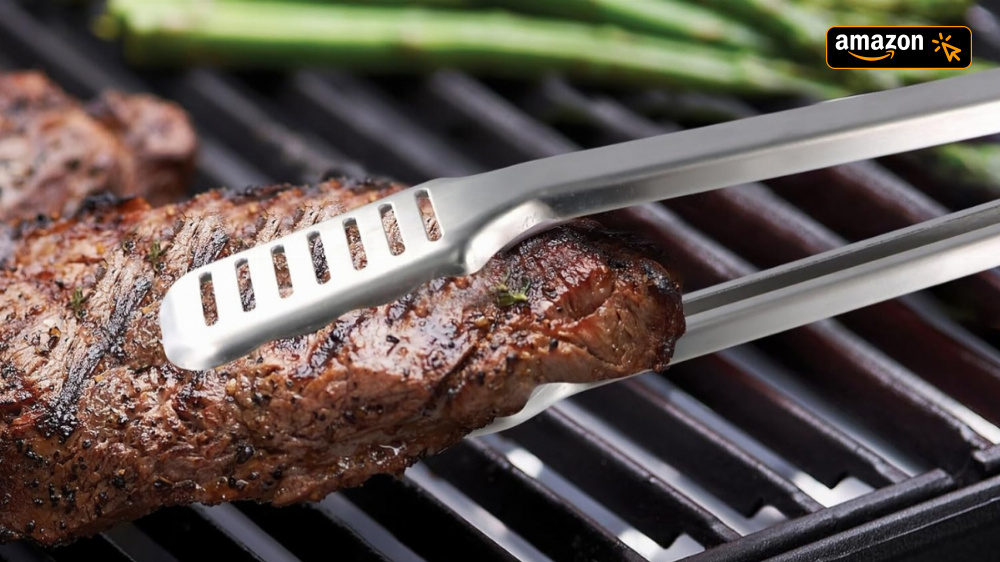 Tiefstpreis auf Amazon verpasst: Diese Grillzange mit wichtiger Funktion lohnt sich auch zum günstigen Normalpreis
