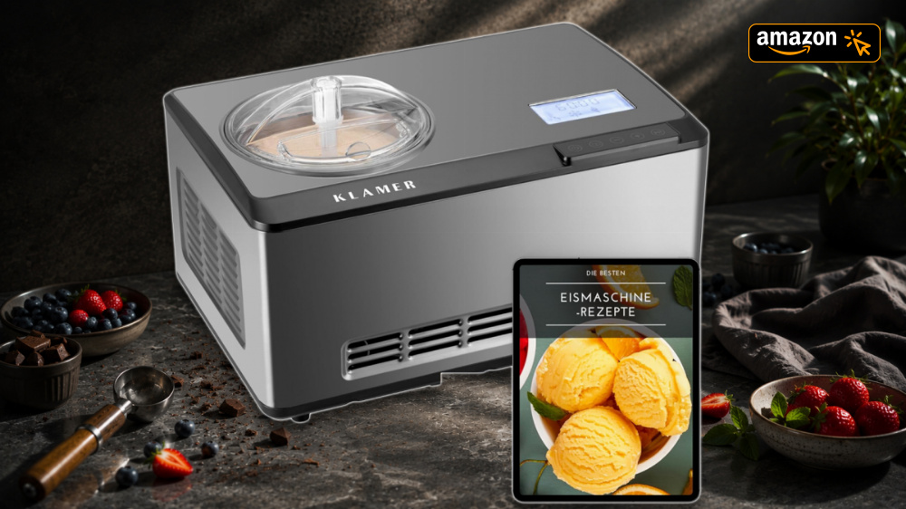 Ninja Creami ohne Kompressor? Klamer-Eismaschine kühlt selbst und fällt mit 21 % Rabatt auf Bestpreis