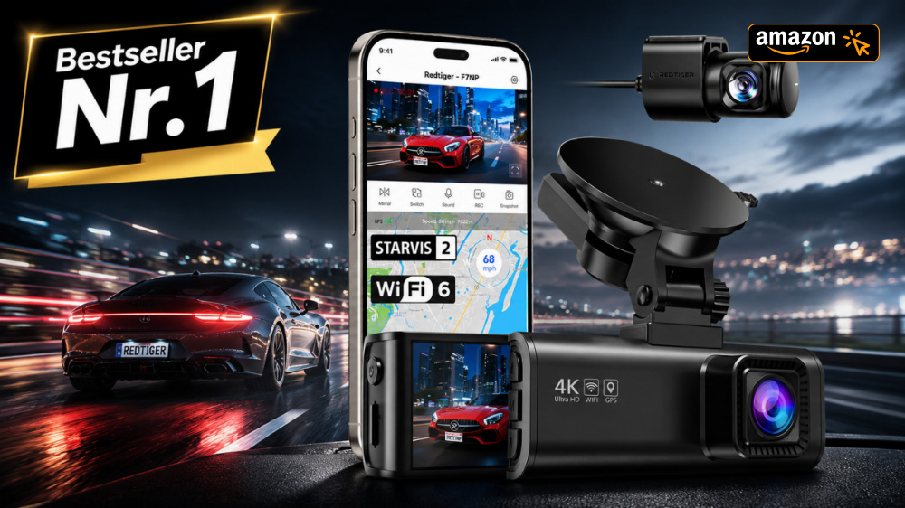 Für den Ernstfall auf der Straße: 4K-Dashcam-Bestseller bei Amazon fällt auf 119,69 € befristet