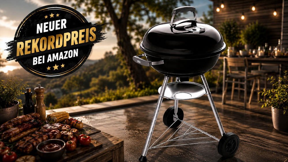 Rekordpreis für den Grill-Klassiker: Weber Compact Kettle fällt bei Amazon auf 101,70 € befristet